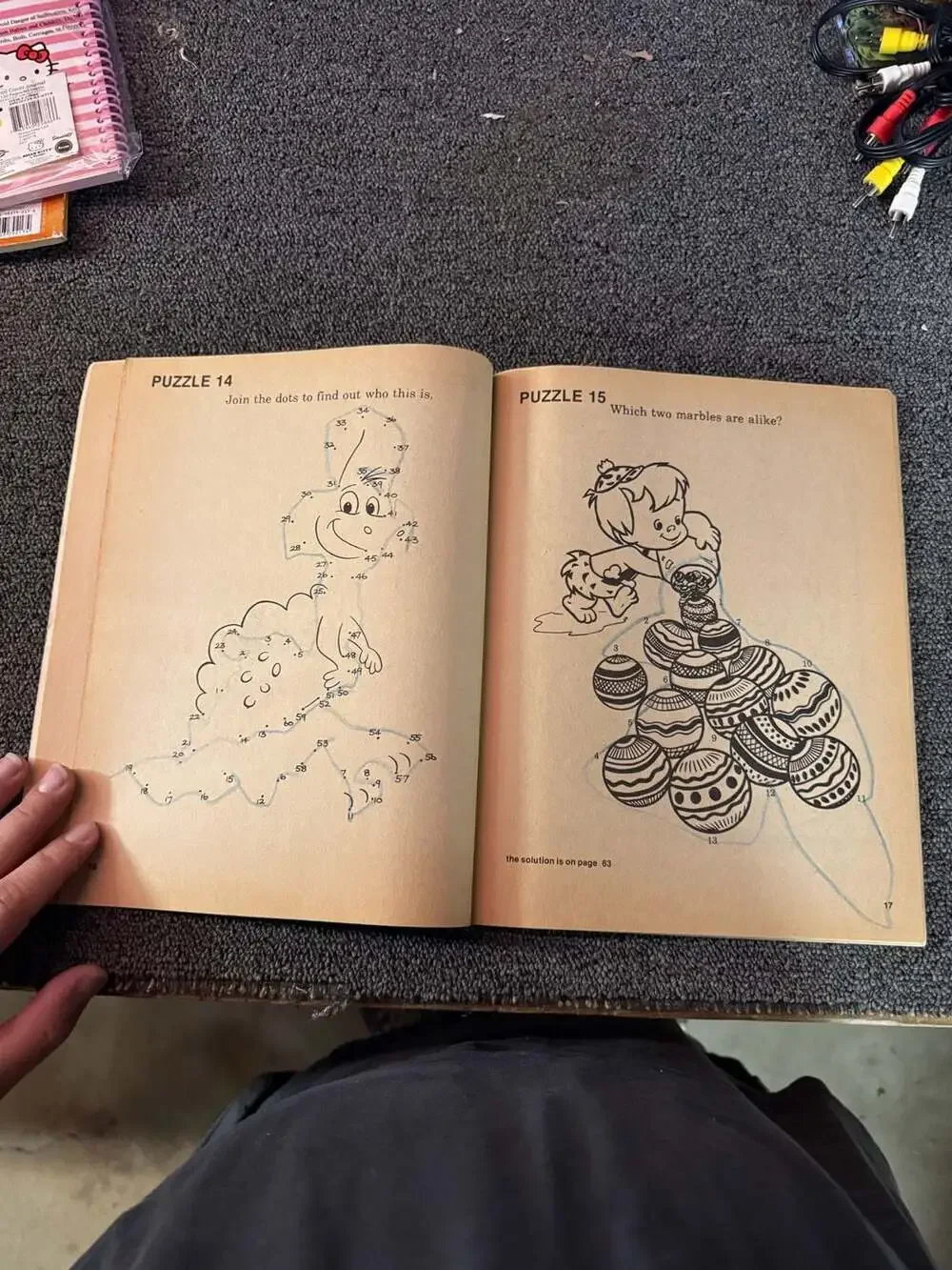 Vintage 1982 Pebbles & Bamm-Bamm's Favorite Activities Activity Book Hanna-Barbe